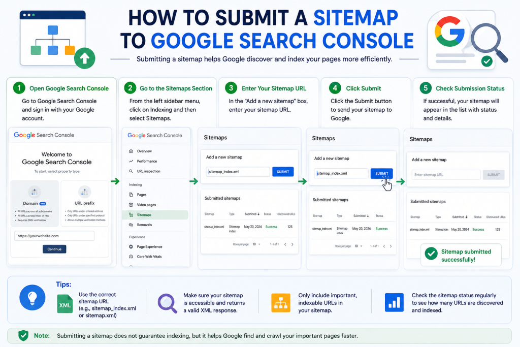 How to submit an XML Sitemap to Google Search Console