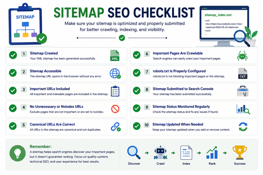 Sitemap SEO checklist for WordPress and Google Search Console